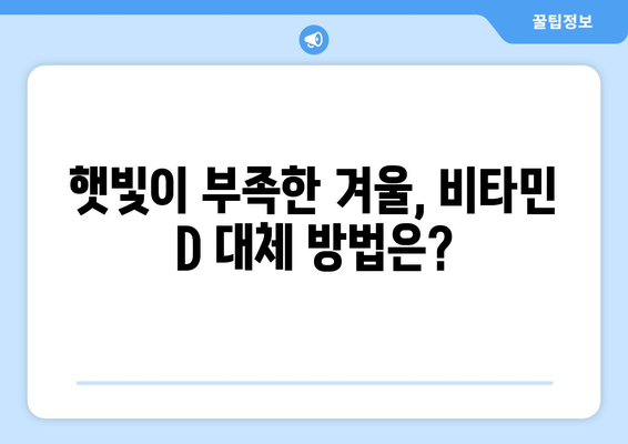 겨울철 비타민 D 보충의 중요성과 효과적인 방법 | 비타민 D, 건강, 겨울철 영양 관리