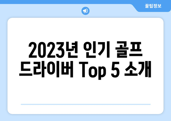 2023년 최고의 골프 드라이버 비교 및 선택 가이드 | 골프, 장비, 스윙 향상"